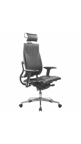 Кресло МЕТТА "YOGA" Y 2DM B2-10D, 2D-спинка, 3D-подголовник, 4D-подлокотники, экокожа, черное