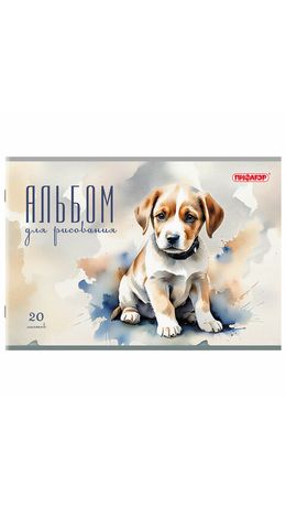 Альбом для рисования А4, 20 листов, скоба, обложка офсет, ПИФАГОР, 203х288 мм, "МИКС-2", 107103