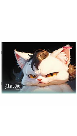 Альбом для рисования А4, 20 листов, скоба, обложка офсет, ПИФАГОР, 203х288 мм, "МИКС-1", 107102
