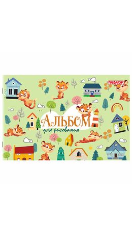 Альбом для рисования А4, 12 листов, скоба, обложка офсет, ПИФАГОР, 203х288 мм, "МИКС-1", 107100