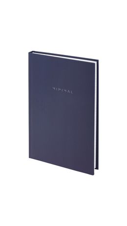 Блокнот А5 134х206 мм, 80 л., твёрдый, клетка, BRAUBERG "Minimal", синий, 116439