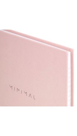 Блокнот А5 134х206 мм, 80 л., твёрдый, клетка, BRAUBERG "Minimal", розовый, 116441