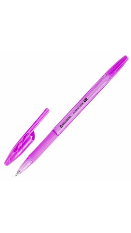 Ручка шариковая с грипом BRAUBERG "ULTRA GT NEON", СИНЯЯ, корпус ассорти, линия 0,35 мм, 144054