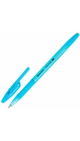 Ручка шариковая с грипом BRAUBERG "ULTRA GT NEON", СИНЯЯ, корпус ассорти, линия 0,35 мм, 144054