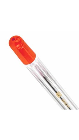 Ручка шариковая с грипом BRAUBERG "X-ONE", КРАСНАЯ, корпус прозрачный, узел 0,5 мм, линия письма 0,35 мм, 143989