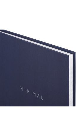 Блокнот А5 134х206 мм, 80 л., твёрдый, клетка, BRAUBERG "Minimal", синий, 116439