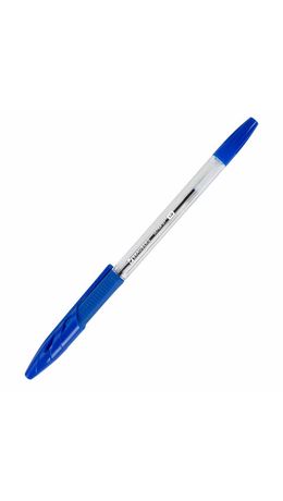 Ручка шариковая с грипом BRAUBERG "ULTRA GT", СИНЯЯ, корпус прозрачный, линия 0,5 мм, 144051