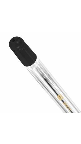 Ручка шариковая с грипом BRAUBERG "X-ONE", ЧЕРНАЯ, корпус прозрачный, узел 0,5 мм, линия письма 0,35 мм, 143988