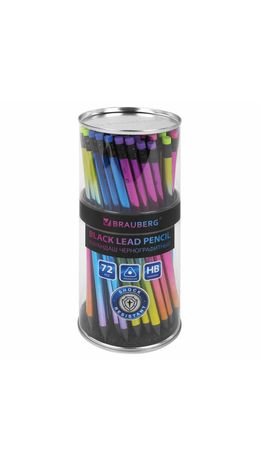 Карандаш чернографитный с ластиком BRAUBERG "GRADE Metallic", 1 шт., HB, трехгранный, 182000