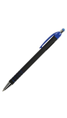 Ручка шариковая автоматическая BRAUBERG "Office Style", СИНЯЯ, корпус черный, пишущий узел 0,5 мм, линия письма 0,3 мм, 144222