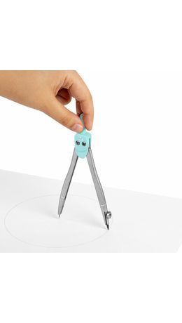 Готовальня BRAUBERG SCHOOL KIT, 8 предметов, циркуль 115 мм, чертежные принадлежности, мятный цвет, 210705
