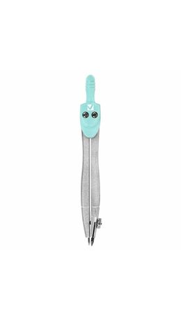 Готовальня BRAUBERG SCHOOL KIT, 8 предметов, циркуль 115 мм, чертежные принадлежности, мятный цвет, 210705