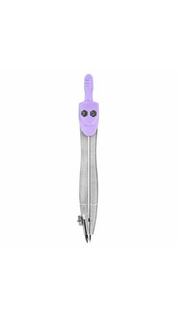 Готовальня BRAUBERG SCHOOL KIT, 8 предметов, циркуль 115 мм, чертежные принадлежности, лавандовый цвет, 210703