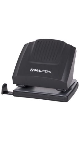 Дырокол BRAUBERG "SUPER", до 30 листов, черный, 272744