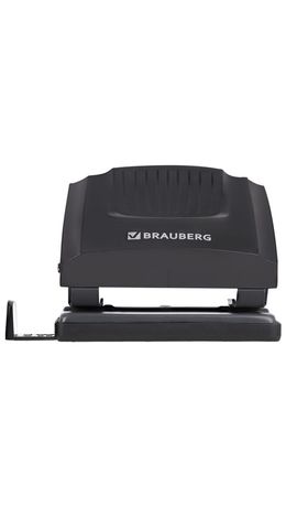 Дырокол BRAUBERG "SUPER", до 20 листов, черный, 272742