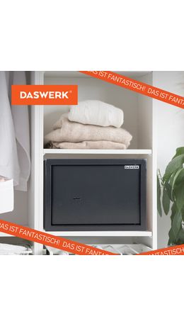 Сейф мебельный DASWERK SC-250KL (250х350х250 мм), ключевой замок, графит, 291342