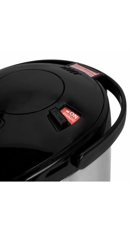 Термопот SONNEN TP-38, 4 л, 900 Вт, 1 температурный режим, 3 режима подачи воды, сталь, черный/серебро, 456710