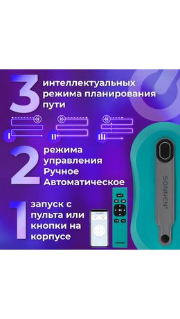 Робот-мойщик окон SONNEN Tech RWC-124 DUAL SPRAY, датчик от падения, 26 салфеток, приложение, 456237