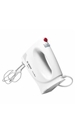 Миксер BOSCH MFQ3010, 300 Вт, 2 скорости, 2 венчика, 2 крюка для теста, белый