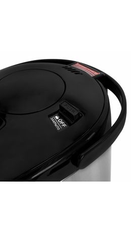 Термопот SONNEN TP-38, 4 л, 900 Вт, 1 температурный режим, 3 режима подачи воды, сталь, черный/серебро, 456710