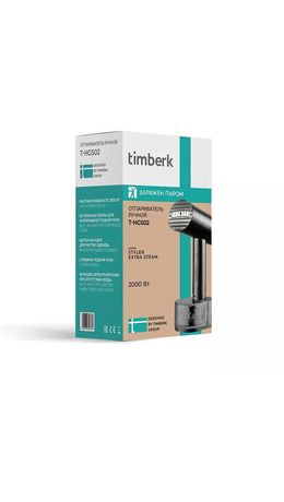 Отпариватель ручной TIMBERK T-HGS02, 2000 Вт, пар 30 г/мин, резервуар 0,32 л, 3 режима, черный