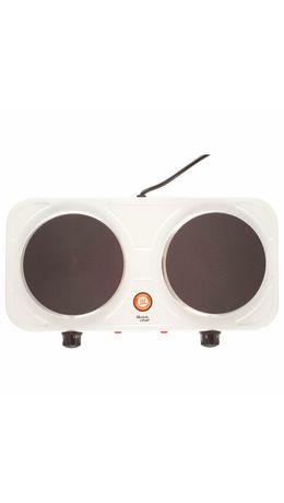 Настольная электрическая плита CENTEK CT-1507, 2000 Вт, 2 конфорки, 5 режимов нагрева, белая