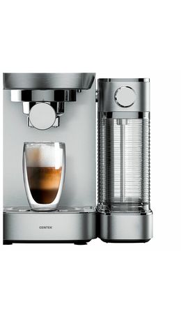 Кофеварка рожковая CENTEK CT-1170, 1350 Вт, объем 1,3 л, 20 бар, автоматический капучинатор, серая