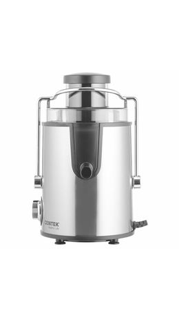 Соковыжималка CENTEK CT-1209, 600 Вт, стакан 0,5 л, емкость для жмыха 1,5 л, металл, сталь/черный