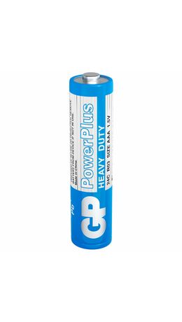 Батарейки КОМПЛЕКТ 4 шт., GP PowerPlus AAA (R03, 24G), солевые, мизинчиковые, в пленке, 24CEBRA-2S4
