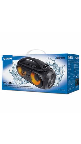Колонка портативная SVEN PS-380, 40 Вт, TWS, Bluetooth, FM, USB, черный, SV-021290