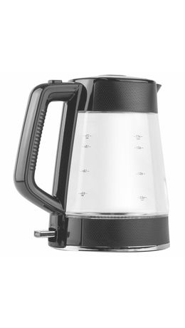 Чайник CENTEK CT-1014, 1,7 л, 2200 Вт, закрытый нагревательный элемент, стекло, черный, CT-1014 Black