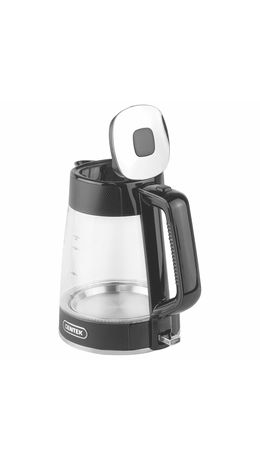 Чайник CENTEK CT-1014, 1,7 л, 2200 Вт, закрытый нагревательный элемент, стекло, черный, CT-1014 Black