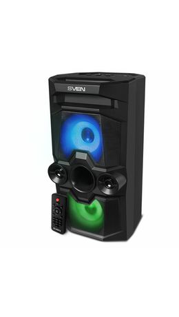 Колонка портативная SVEN PS-655, 50 Вт, TWS, Bluetooth, FM, USB, microSD, LED-дисплей, пульт, черная, SV-020163
