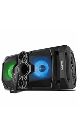 Колонка портативная SVEN PS-655, 50 Вт, TWS, Bluetooth, FM, USB, microSD, LED-дисплей, пульт, черная, SV-020163