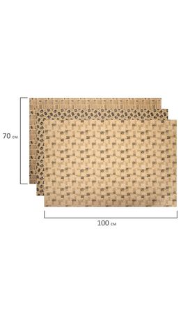 Бумага упаковочная крафтовая НАБОР 3 шт., "Kraft Casual", 70х100 см, 3 дизайна, ЗОЛОТАЯ СКАЗКА, 592063