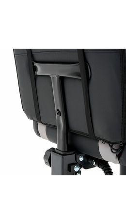 Кресло компьютерное CROMEX "Quantum GM-155 RGB", подсветка, две подушки, экокожа, черное/красное/серое, 532955