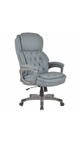 Кресло BRABIX PREMIUM "Regal EX-557", НАГРУЗКА до 150 кг, пружинный блок, экокожа, серое, 532946