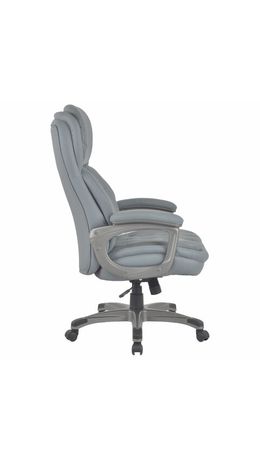 Кресло BRABIX PREMIUM "Regal EX-557", НАГРУЗКА до 150 кг, пружинный блок, экокожа, серое, 532946