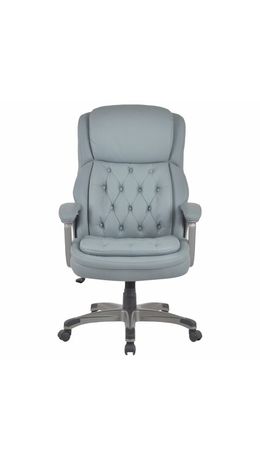 Кресло BRABIX PREMIUM "Regal EX-557", НАГРУЗКА до 150 кг, пружинный блок, экокожа, серое, 532946