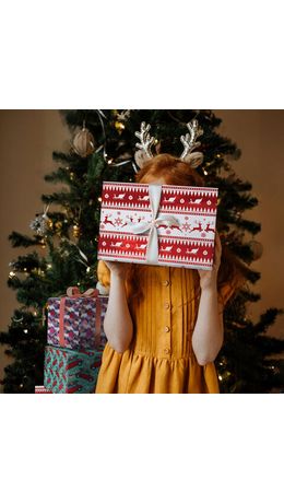 Бумага упаковочная новогодняя НАБОР 3 шт. "HoHo XMAS", С ЭФФЕКТАМИ, 70х100 см, ЗОЛОТАЯ СКАЗКА, 592191