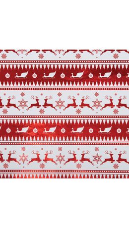 Бумага упаковочная новогодняя НАБОР 3 шт. "HoHo XMAS", С ЭФФЕКТАМИ, 70х100 см, ЗОЛОТАЯ СКАЗКА, 592191
