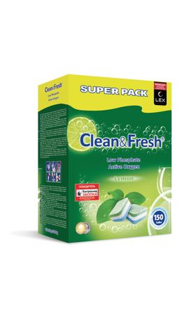 Таблетки для посудомоечных машин 150 шт., CLEAN&FRESH ALL-IN-1, Cd13150