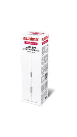 Швабра с распылителем UltraSpray Z, 2 насадки из микрофибры с плоским ворсом, скребок, LAIMA, 609145