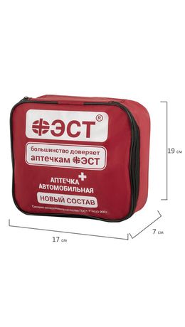 Аптечка первой помощи автомобильная, по приказу № 260н, ФЭСТ, тканевая сумка, 3737