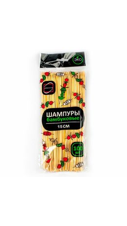 Шпажки-шампуры для шашлыка бамбуковые 15 см, 100 штук, КП, 137599