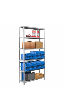 Стеллаж металлический BRABIX "MS 220/30-6", 2200*1000*300 мм, 6 полок, 291373