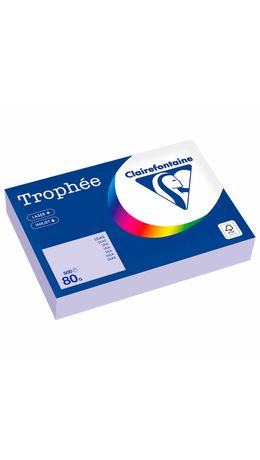 Бумага цветная CLAIREFONTAINE, А4, 80 г/м2, 500 л., пастель, бледно-лиловый, Франция,, 1872PC