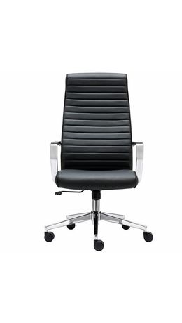 Кресло BRABIX PREMIUM Solo EX-730, алюминий, хром, экокожа, черное, 532936