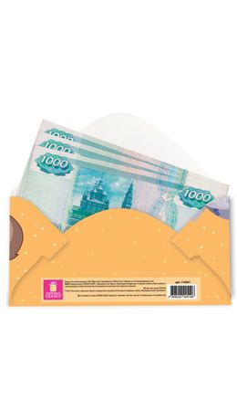 Конверт для денег "Креатифф" 166х82мм, глиттер, фольга ЗОЛОТАЯ СКАЗКА, 12 дизайнов ас, 116361