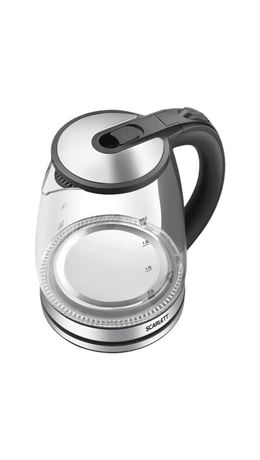 Чайник SCARLETT SC-EK27G103, 1,8л, 1800Вт, закрытый нагревательный элемент, стекло, ч
